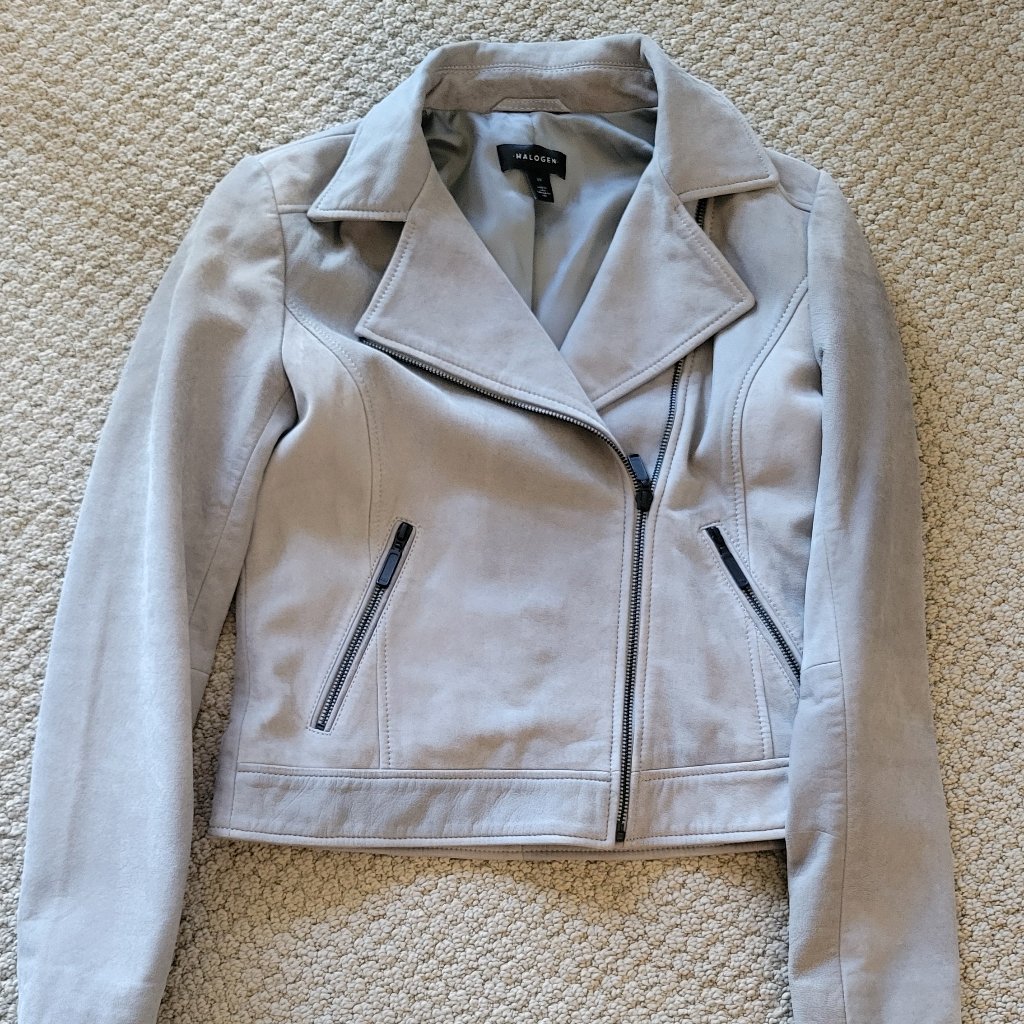 Nwt Halogen Genuine Leather Jacket Xs